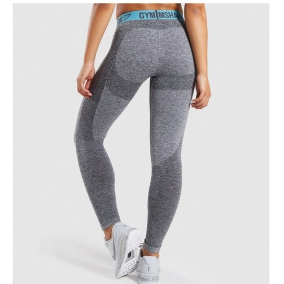 Gymshark Flex Legging  - Charcoal Marl Gray I Size Small - Picture 2 of 9
